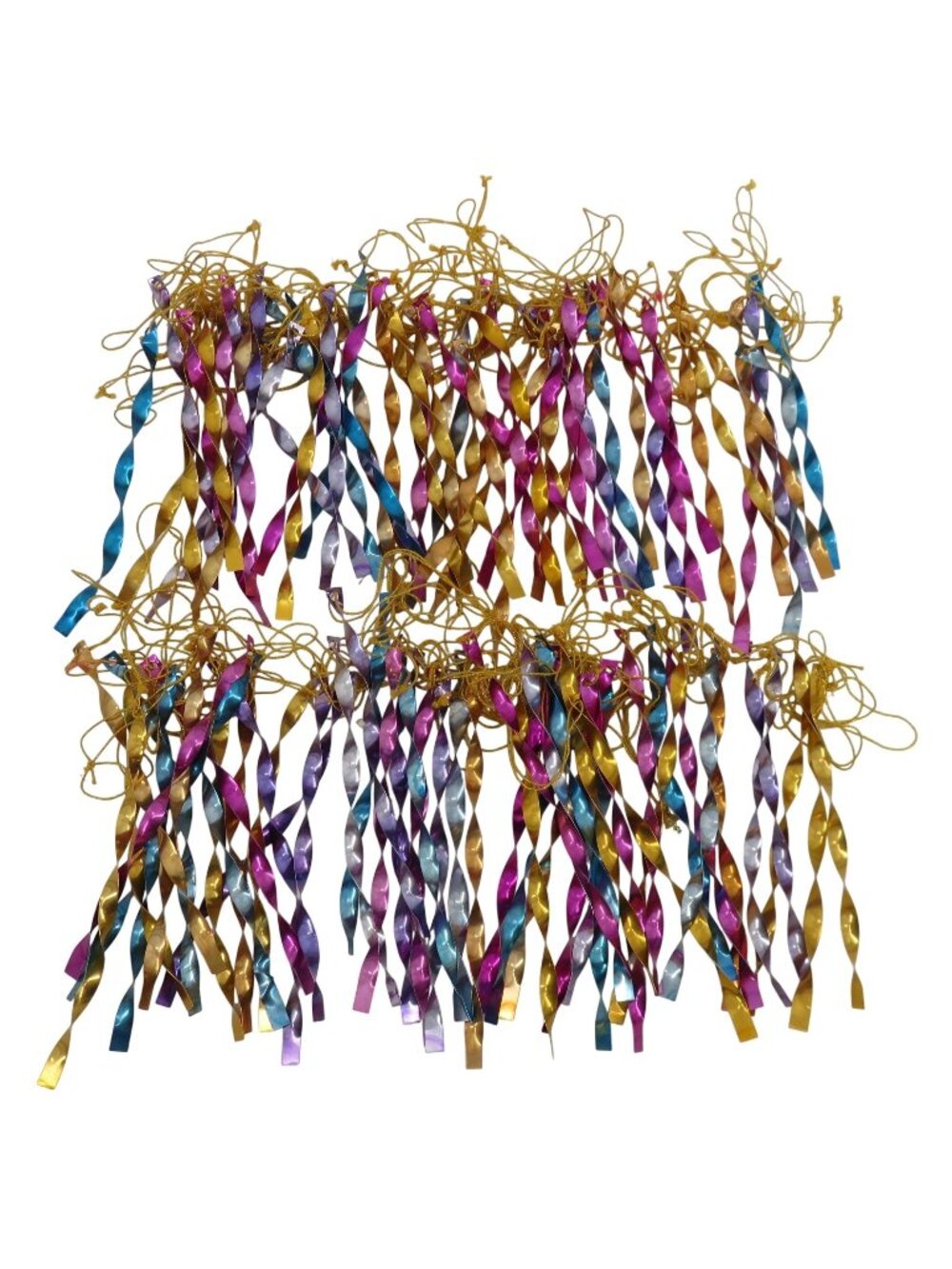 VTG Lot of Aluminum Twist Icicle Christmas Ornaments Yellow Blue Pink Purple